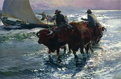 Bulls in the Sea Joaquin Sorolla